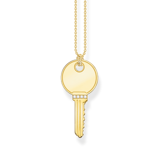 necklace925 Sterling silver, gold plated yellow gold/ zirconiawhite