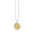 necklace925 Sterling silver, gold plated yellow gold/ blackened/ zirconiamulticoloured