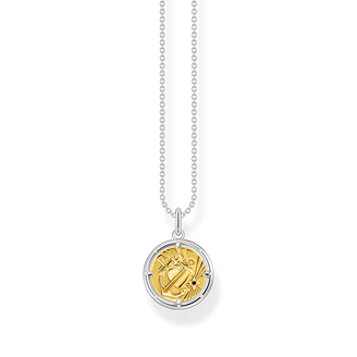 necklace925 Sterling silver, gold plated yellow gold/ blackened/ zirconiamulticoloured