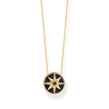 necklace925 Sterling silver, gold plated yellow gold/ glass-ceramic stone/ imitated sandstone/ synthetic spinelmulticoloured