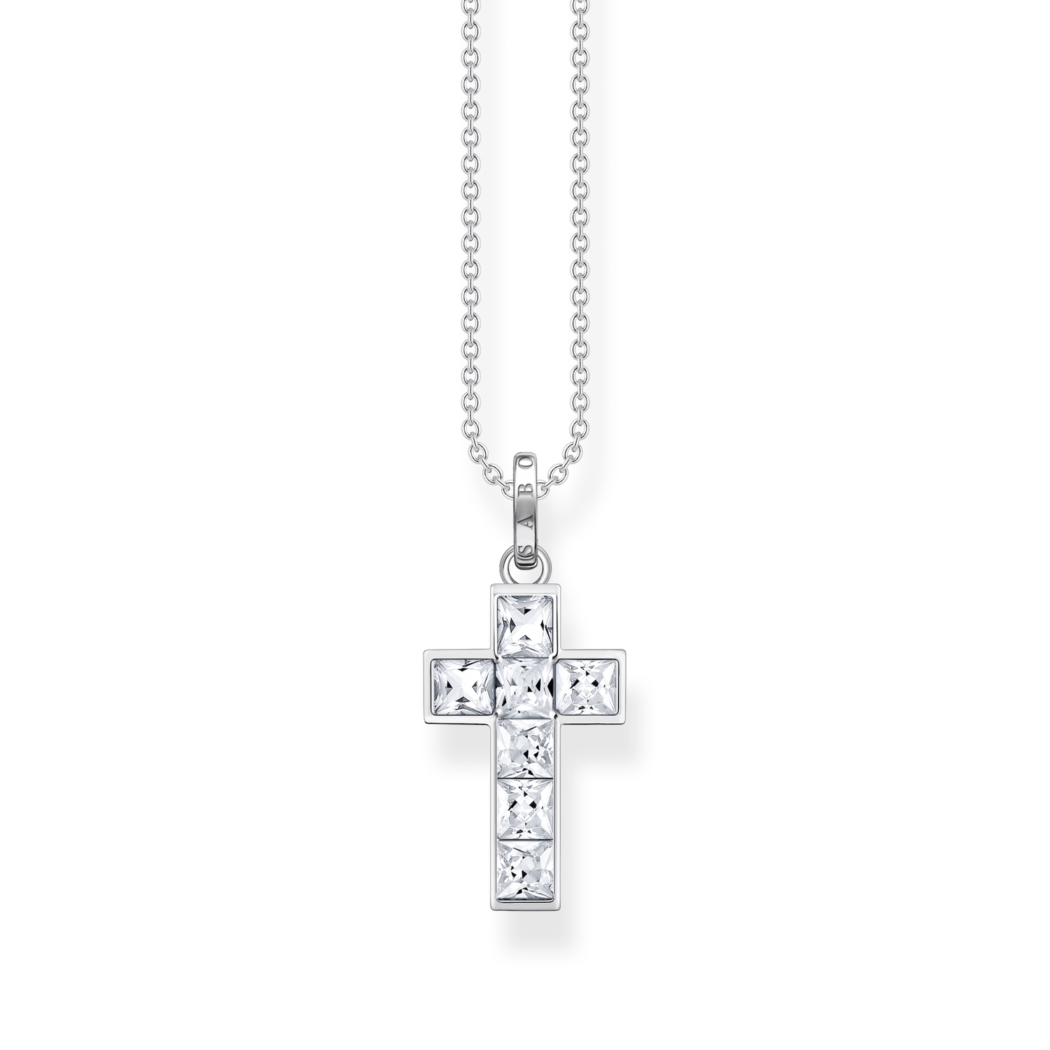 Cadena cruz con piedras blancas925 Sterling silver/ zirconiawhite