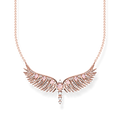 Cadena alas de fénix con piedras rosao rosado