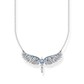 Cadena alas de fénix con piedras azules plata