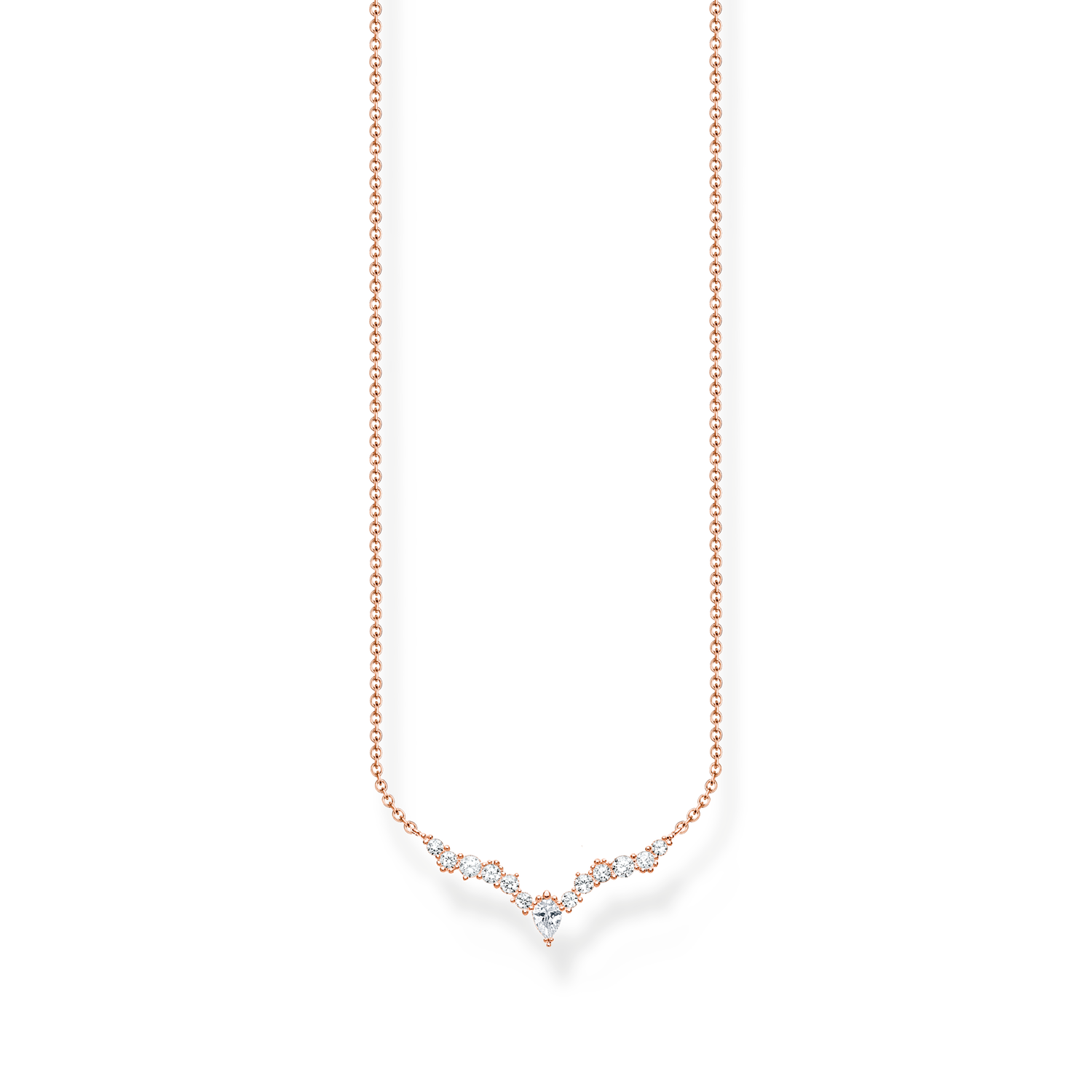 Cadena cristales de hieloo rosado
