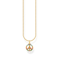 Cadena peace con oro