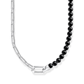 Cadena �nix bead925 Sterling silver, blackened/ agateblack