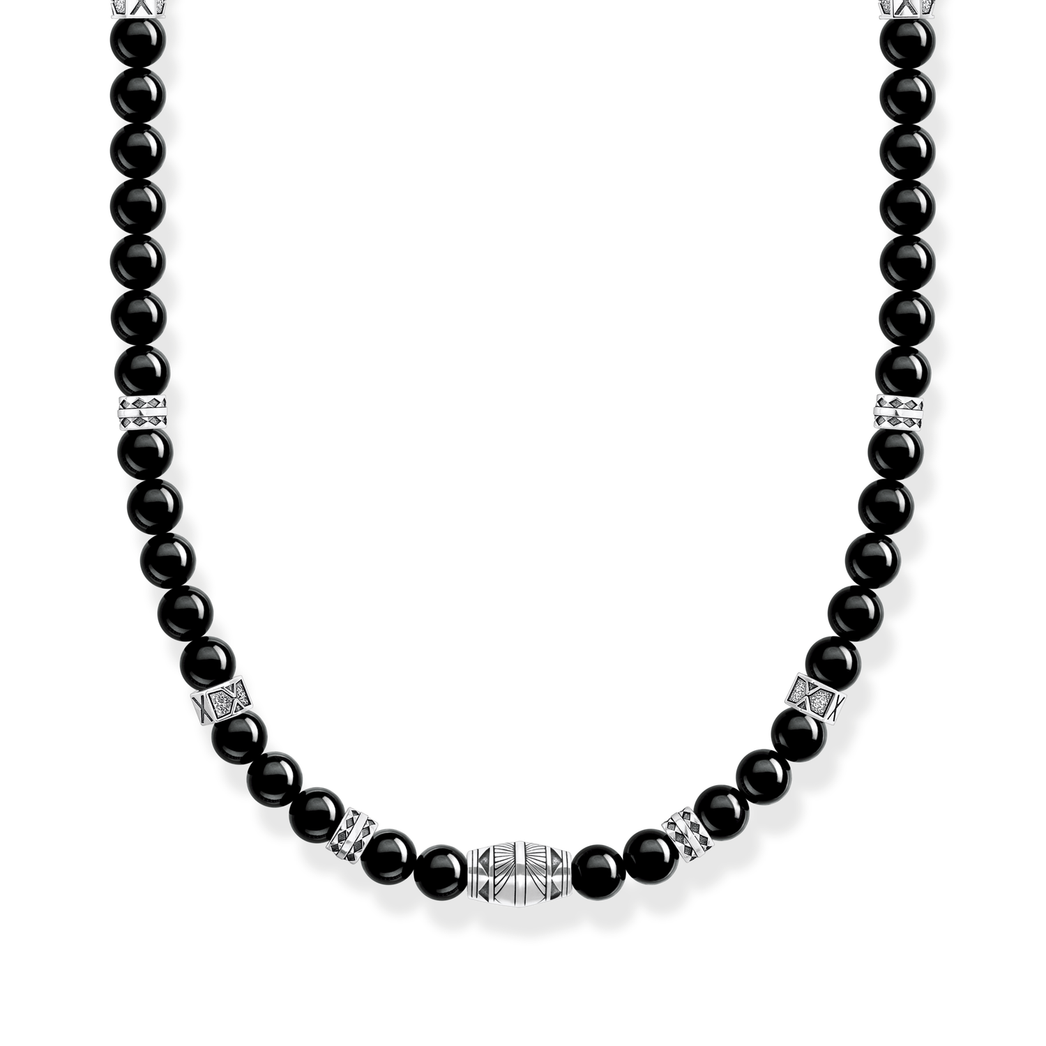 Cadena ojo de tigre negro925 Sterling silver, blackened/ agateblack