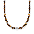 Cadena ojo de tigre925 Sterling silver, blackened/ tiger�s eyebrown