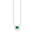Cadena con piedra verde925 Sterling silver, cold enamel/ glass-ceramic stonegreen
