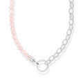 Cadena con rosa perlas925 Sterling silver/ rose quartzpink