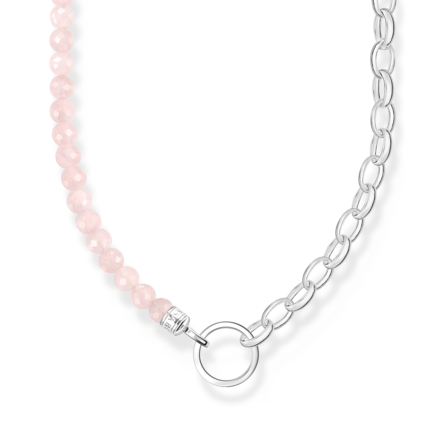 Cadena con rosa perlas925 Sterling silver/ rose quartzpink