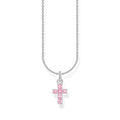 Colgante de cruz rosa