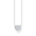 Cadena con colgante de coraz�n y circonita blanca