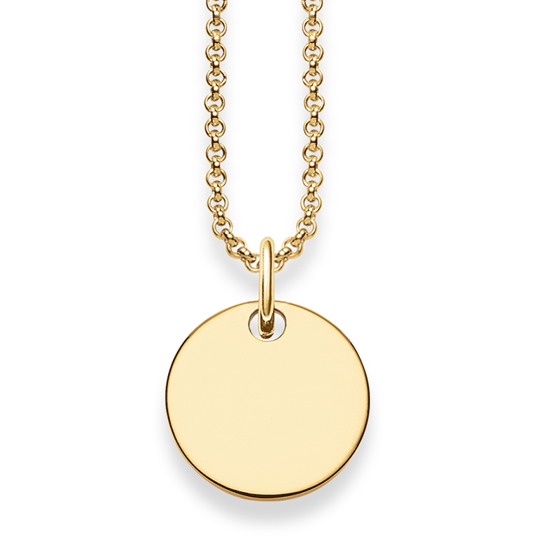 NECKLACE DISC ORO AMARILLO