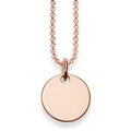 NECKLACE DISC ORO ROSADO L45