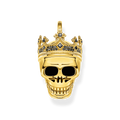 pendant925 Sterling silver, gold plated yellow gold/ zirconiablack