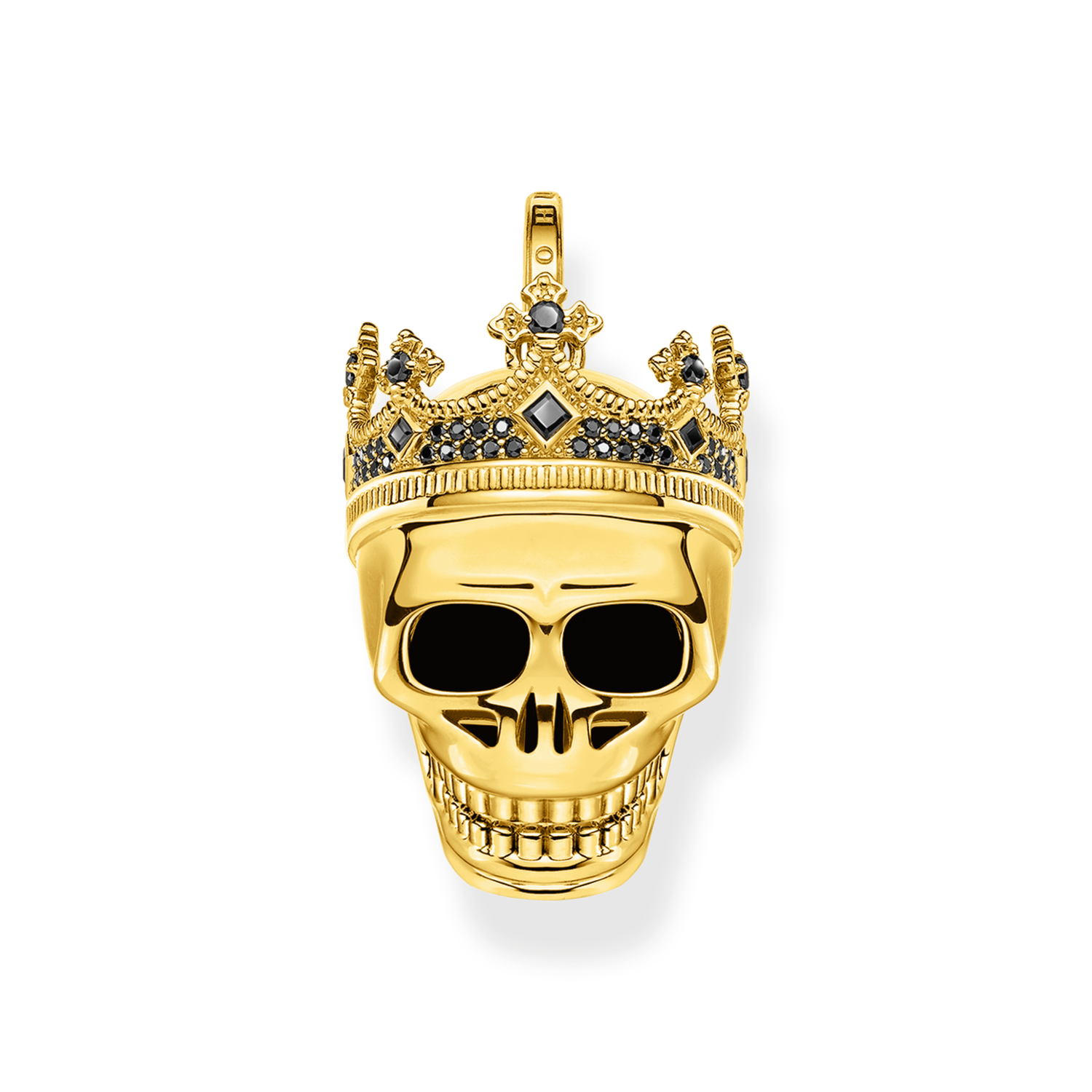 pendant925 Sterling silver, gold plated yellow gold/ zirconiablack