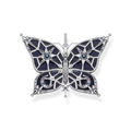 pendant925 Sterling silver, blackened/ glass-ceramic stone/ imitated sandstone/ synthetic spinel/ zirconiamulticoloured