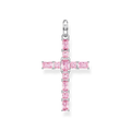 Colgante cruz piedras rosas925 Sterling silver/ zirconiapink