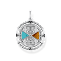 Colgante talism�n turquesa y ojo de tigre925 Sterling silver, blackened/ simulated turquoise/ tiger�s eyemulticoloured