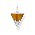 Colgante forma facetada925 Sterling silver, blackened/ agatemulticoloured