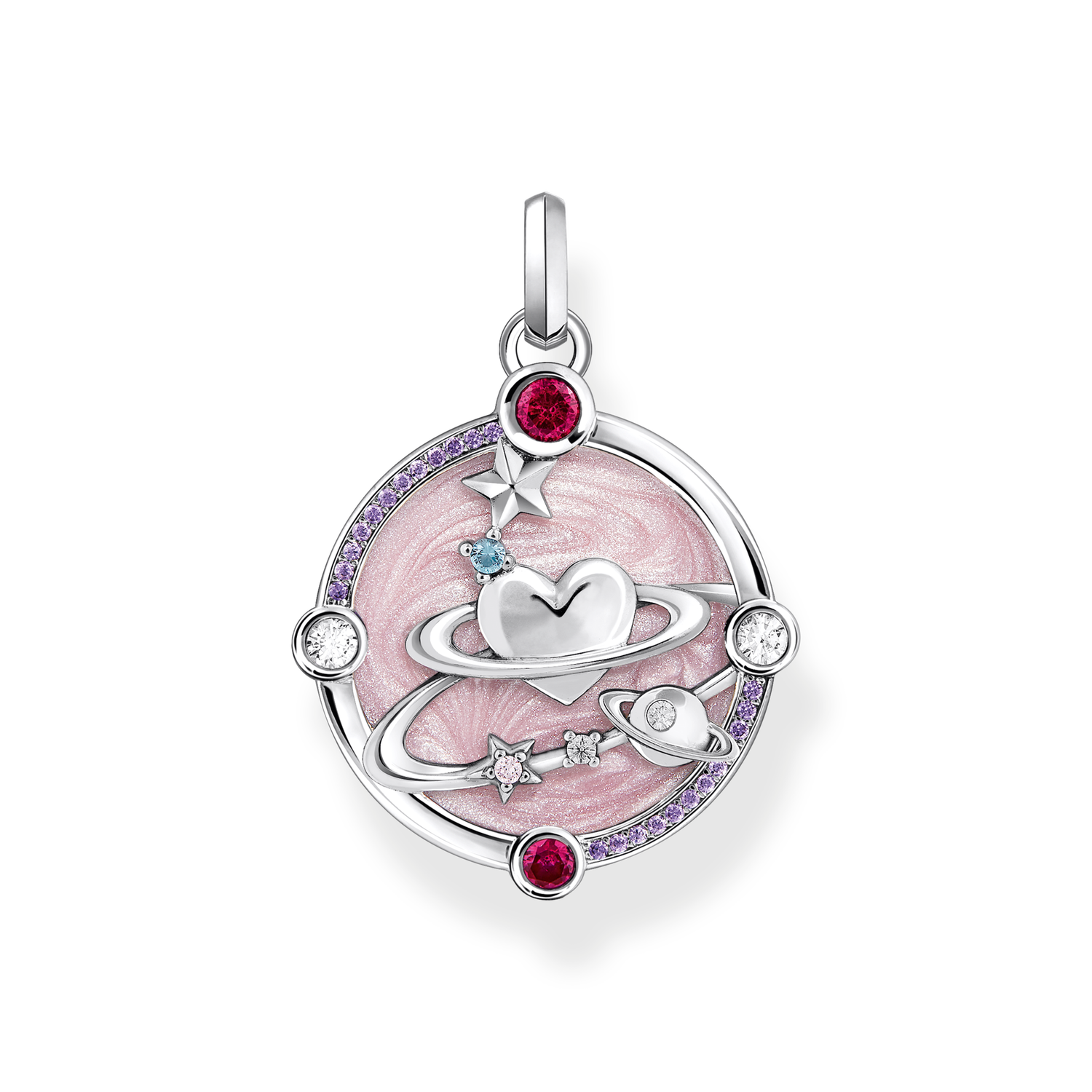STERLING - COSMIC AMULETS 925 Sterling silver, blackened/ glass-ceramic stone/ cold enamel/ synthetic corundum/ zirconia colección 2024-1. 