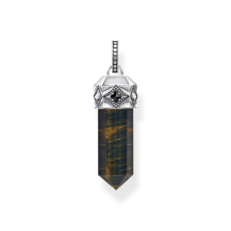 925 Sterling silver, blackened/ tiger‘s eye/ zirconia colección 2024-1.