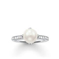 SILVER RING W/ PEARL