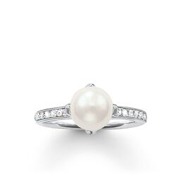 SILVER RING W/ PEARL