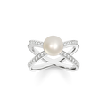 SILVER RING W/ PEARL
