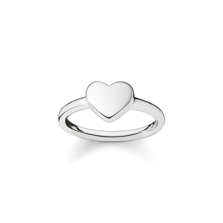 SILVER HEART RING