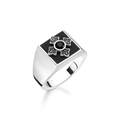 925 Sterling silver, blackened/ onyx/ zirconia