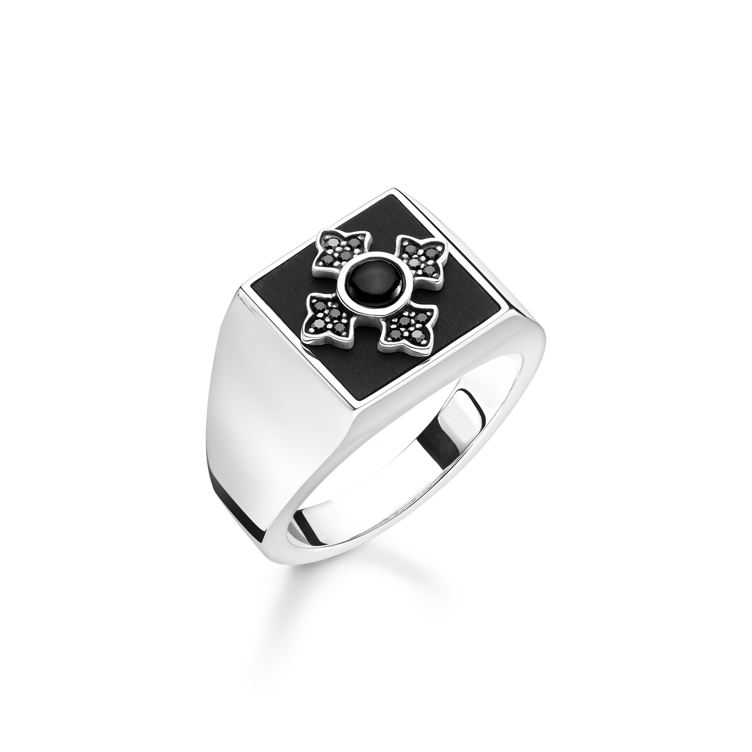925 Sterling silver, blackened/ onyx/ zirconia