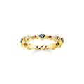 ANILLO PLATA DE LEY 925,BAÑO DE ORO AMARILLO, DEL NACAR DE ABULON GEMA VITROCERAMICA CORINDON SINTETICO CIRCONITA