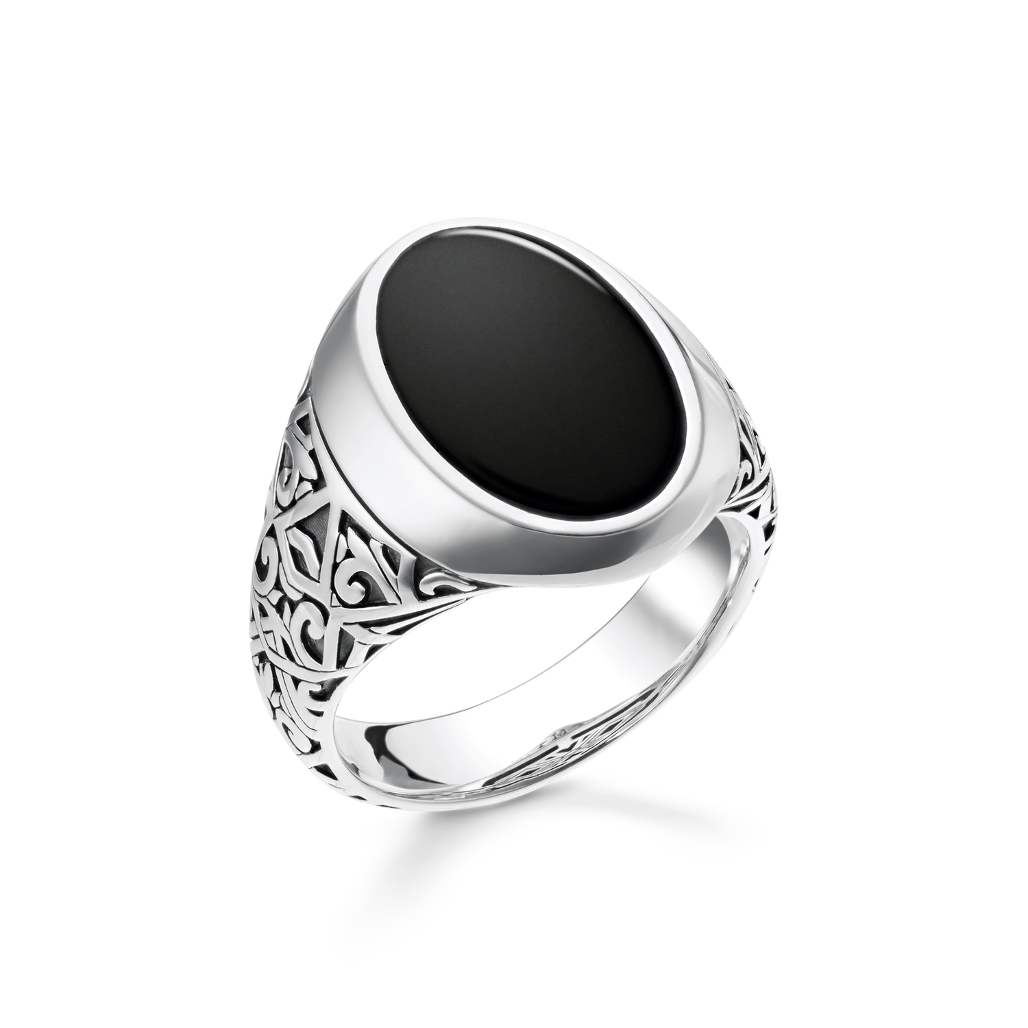 ANILLO PLATA DE LEY 925,ENNEGRECIDA ONIX NEGRO 64