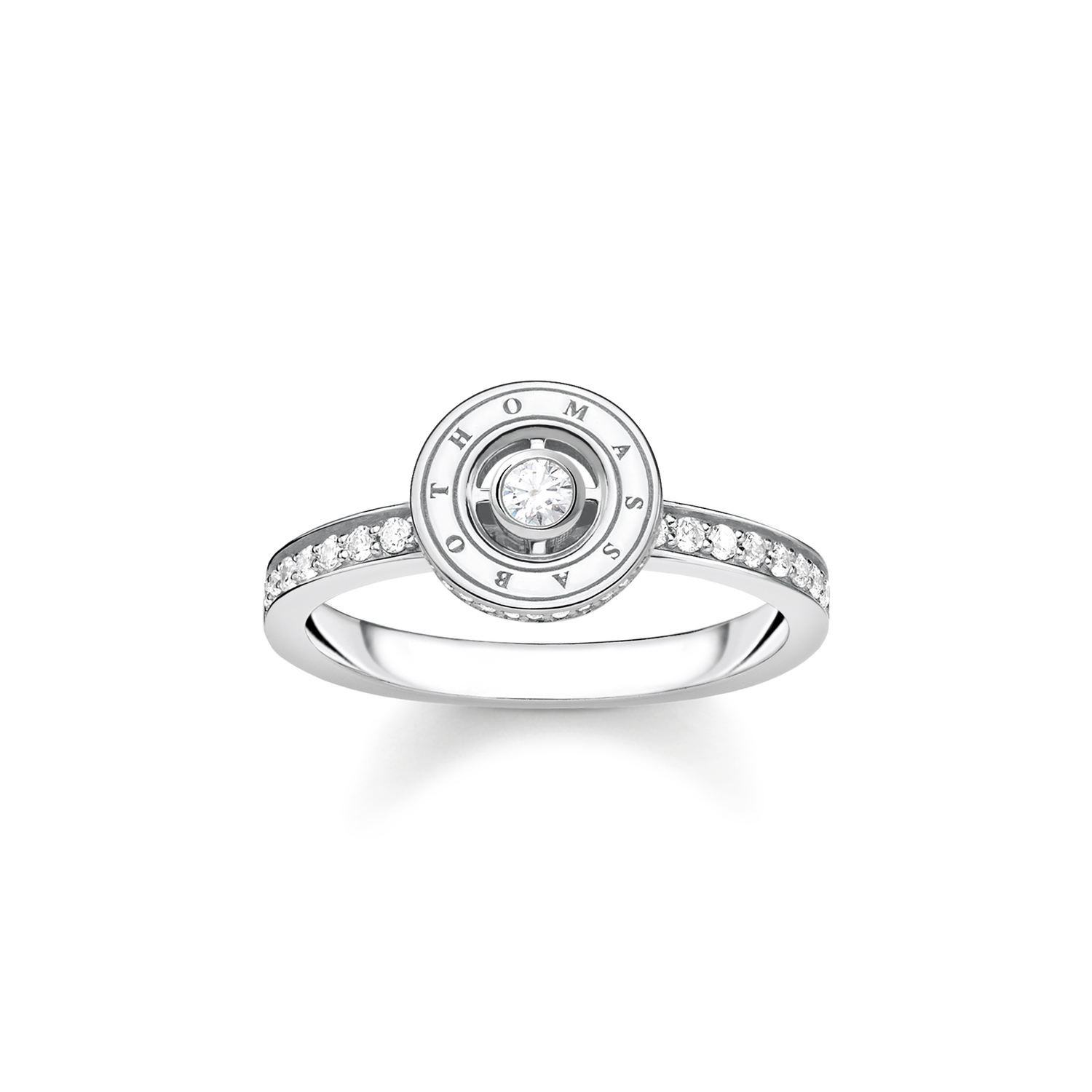 Anillo c�rculo con piedras blancas plata925 Sterling silver/ zirconiawhite