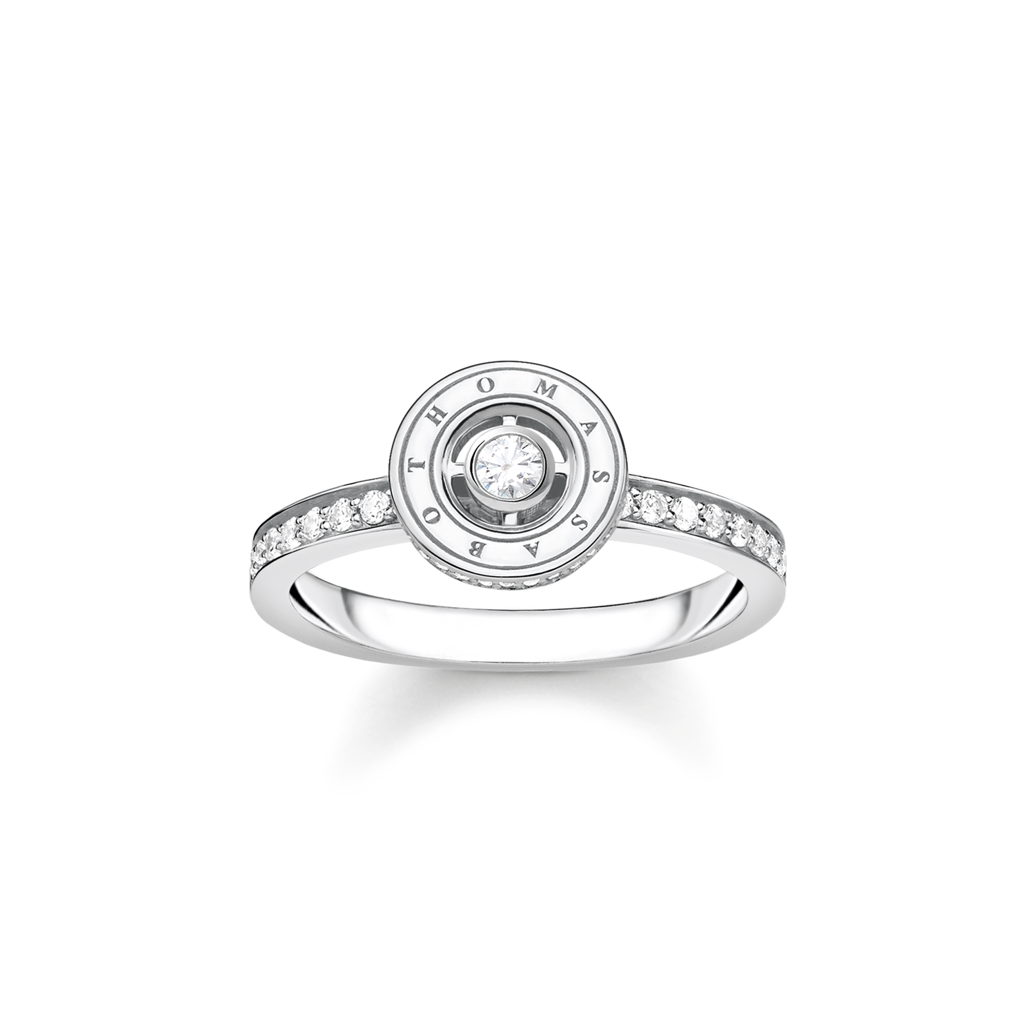 Anillo c�rculo con piedras blancas plata925 Sterling silver/ zirconiawhite