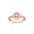 Anillo c�rculo con piedras blancas oro rosado925 Sterling silver, gold plated rose gold/ zirconiawhite
