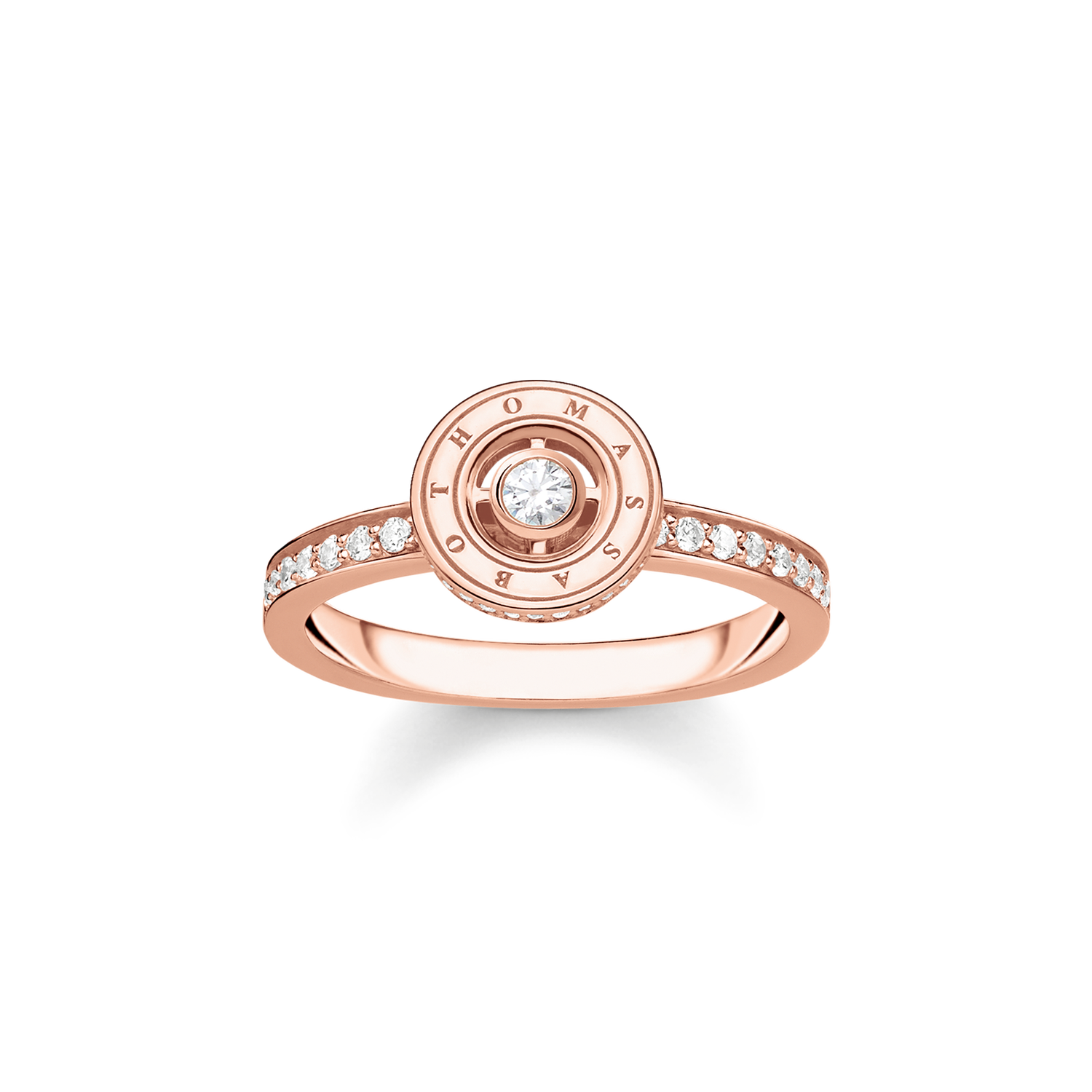 Anillo c�rculo con piedras blancas oro rosado925 Sterling silver, gold plated rose gold/ zirconiawhite