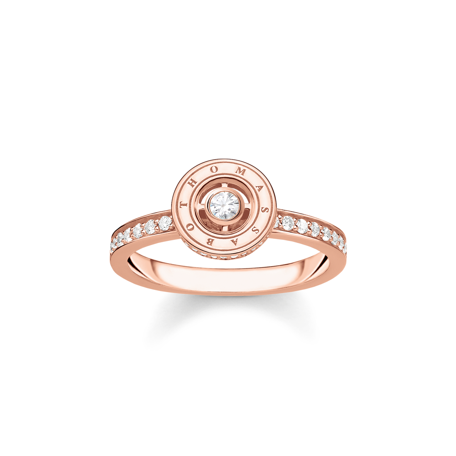 Anillo c�rculo con piedras blancas oro rosado925 Sterling silver, gold plated rose gold/ zirconiawhite