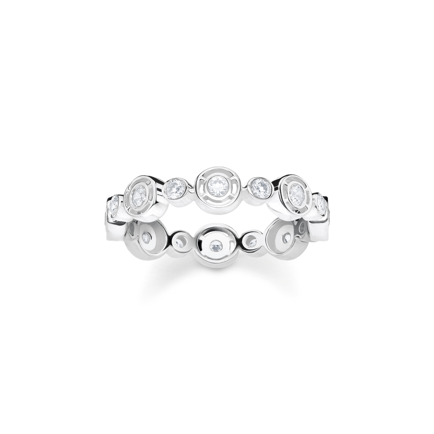 Anillo con piedras blancas plata925 Sterling silver/ zirconiawhite