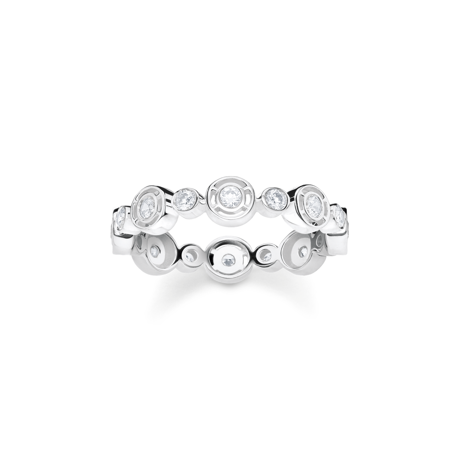 Anillo con piedras blancas plata925 Sterling silver/ zirconiawhite
