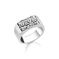 Men�s ring925 Sterling silver, blackened/ zirconiablack