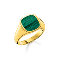Anillo clásica verde-oro