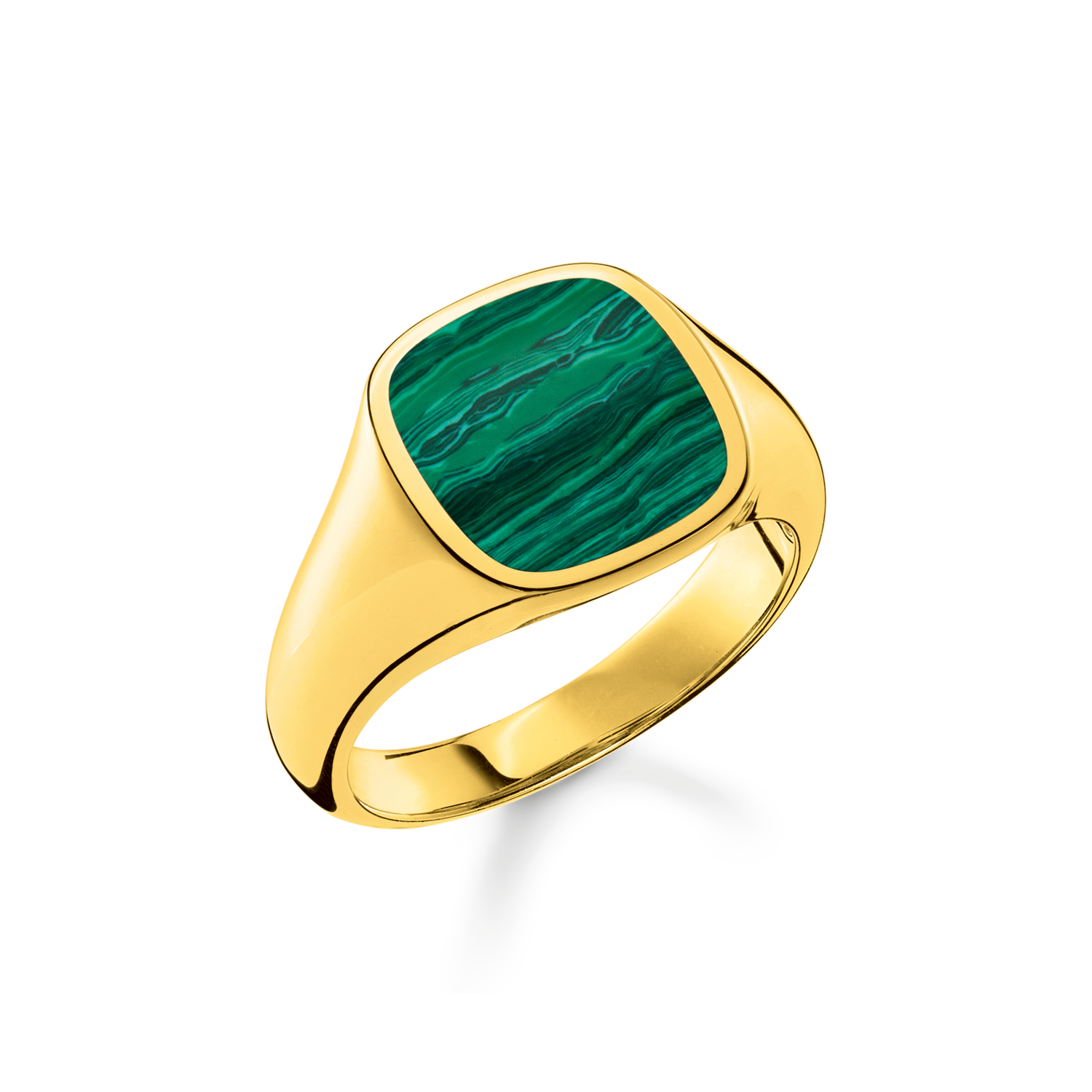 Anillo clásica verde-oro