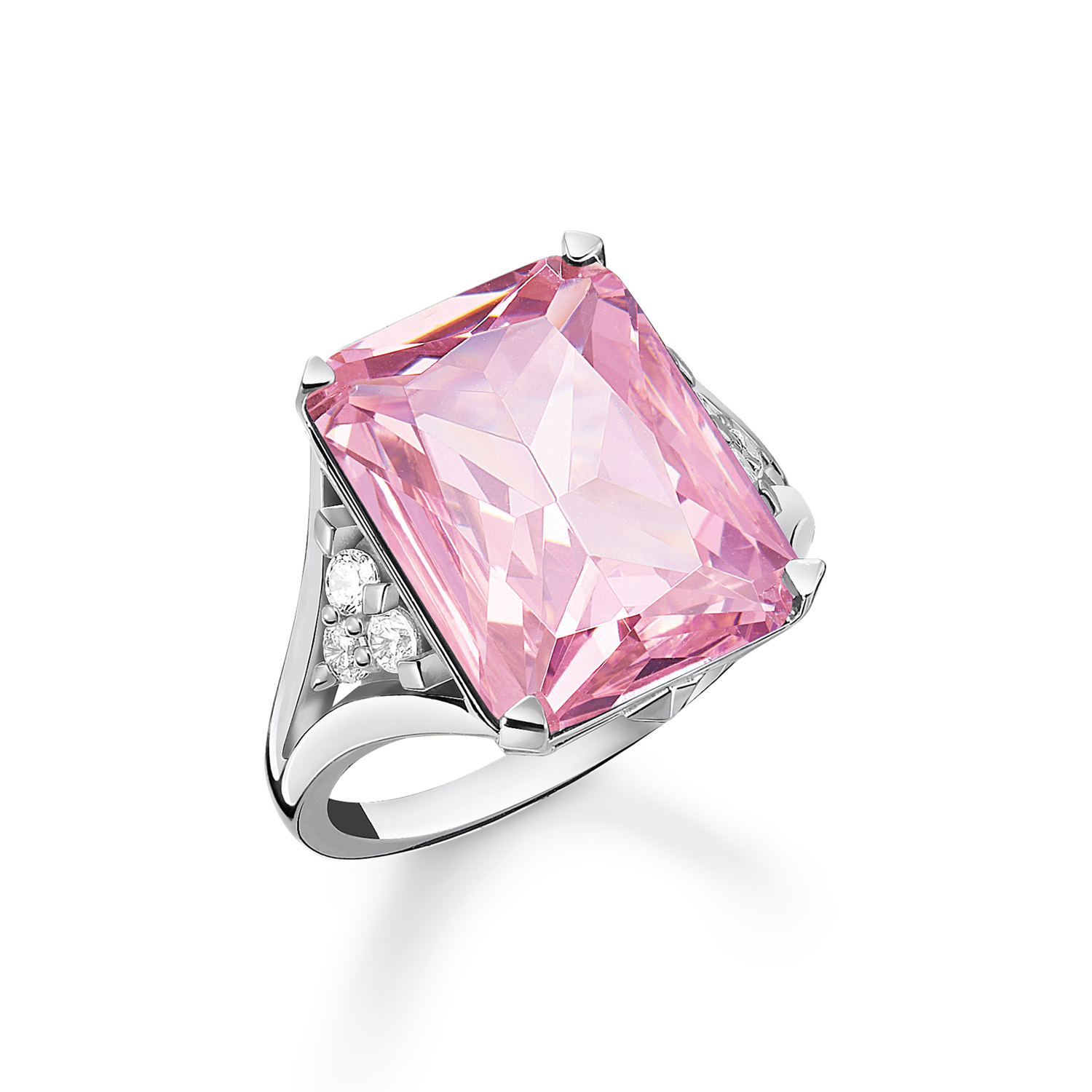 Anillo piedra rosa925 Sterling silver/ zirconiapink