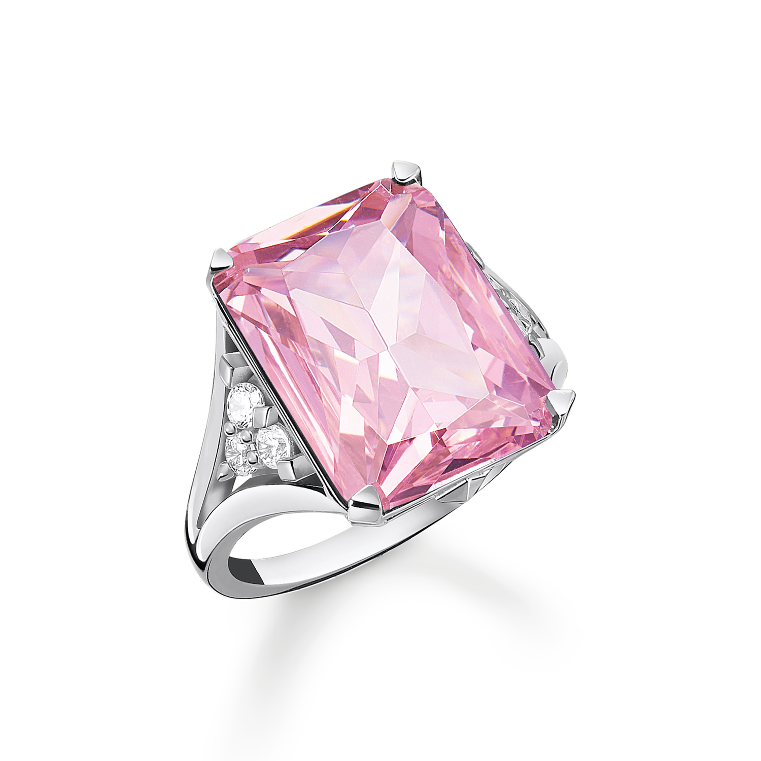Anillo piedra rosa925 Sterling silver/ zirconiapink