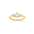 anilloplata de ley 925, baño de oro amarillo/ circonitablancoWomen