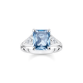 Anillo piedra turquesa925 Sterling silver/ synthetic spinel/ zirconiablue