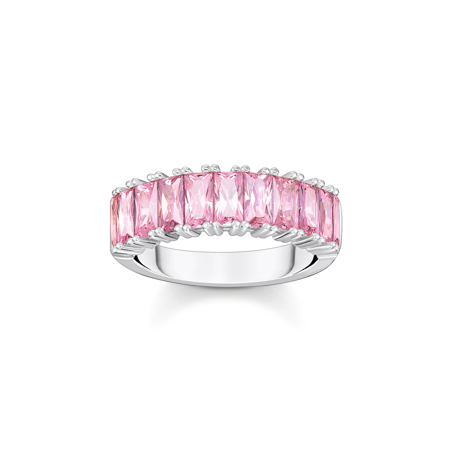 Anillo piedras rosas pav�925 Sterling silver/ zirconiapink
